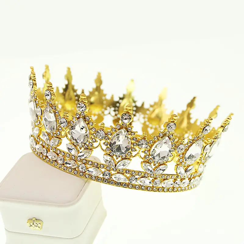 Gold Crown Bridal Tiara for Weddings & Decorations - Image 2