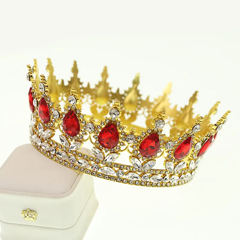 Gold Crown Bridal Tiara for Weddings & Decorations - Image 4