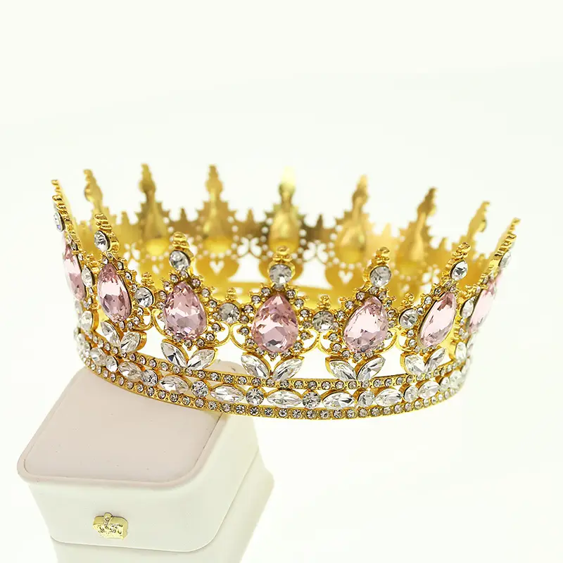 Gold Crown Bridal Tiara for Weddings & Decorations - Image 5