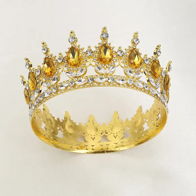 Gold Crown Bridal Tiara for Weddings & Decorations - Image 6