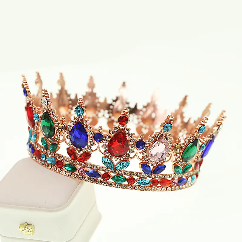 Gold Crown Bridal Tiara for Weddings & Decorations - Image 7