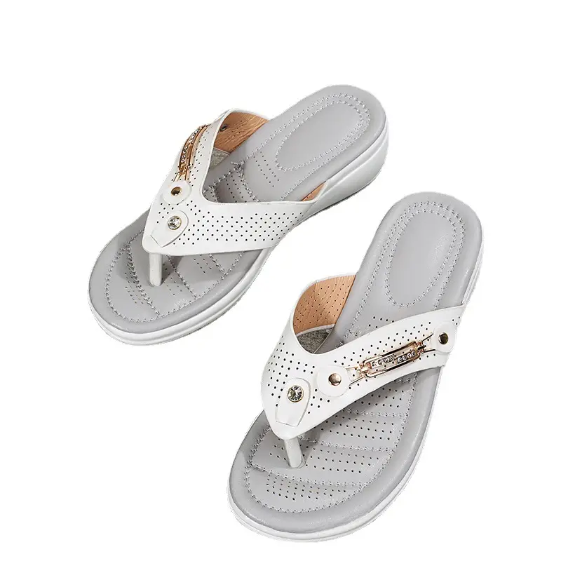 Women's Red Rhinestone Flip Flops Plus Size