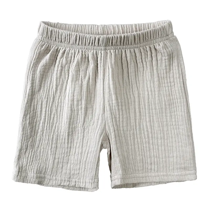 Kids Cotton Linen Button T-Shirt Shorts Set - Image 8