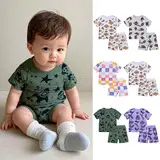 Kids Cotton Linen Button T-Shirt Shorts Set — feature 10