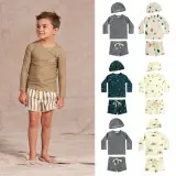 Kids Cotton Linen Button T-Shirt Shorts Set — feature 34
