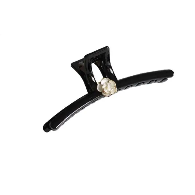 Summer New Camellia Grab Clip Large Black High-end Head Clip - Image 7