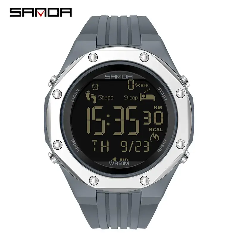 Men's Waterproof Digital Pedometer Calorie Counter Watch - Image 5