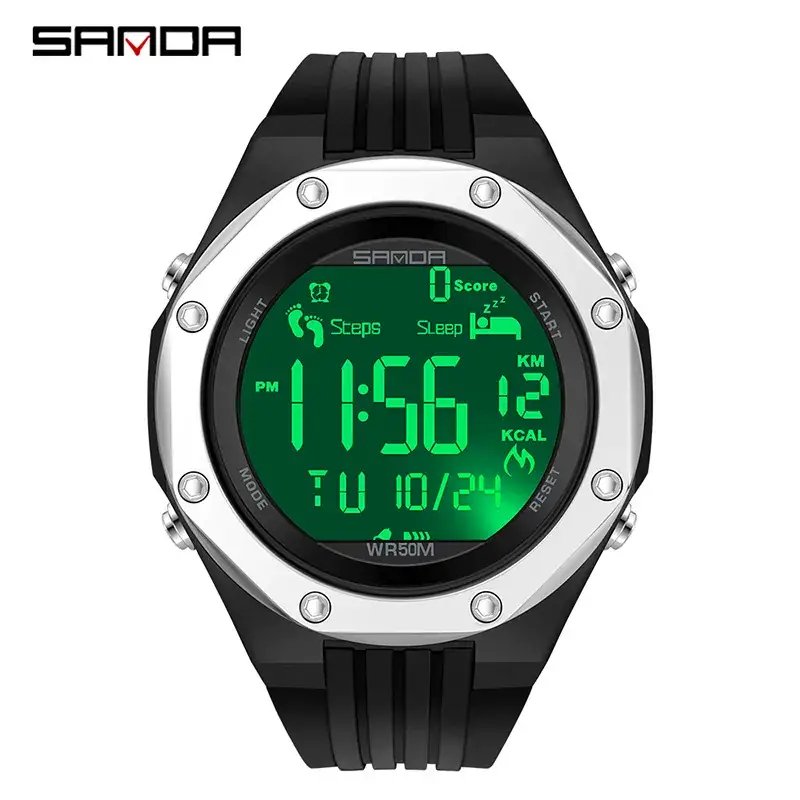 Men's Waterproof Digital Pedometer Calorie Counter Watch - Image 7