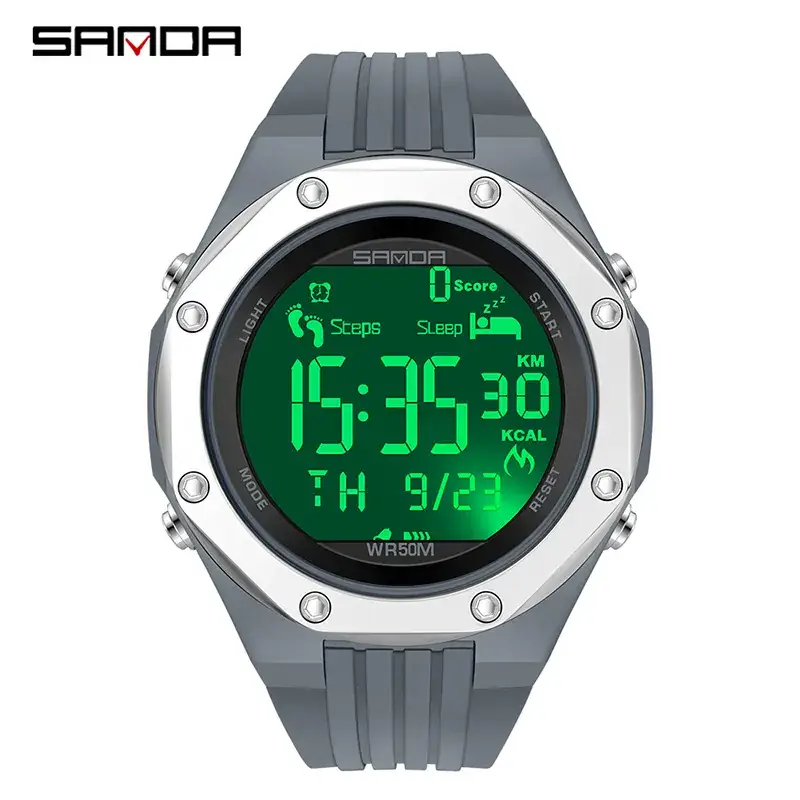 Men's Waterproof Digital Pedometer Calorie Counter Watch - Image 3