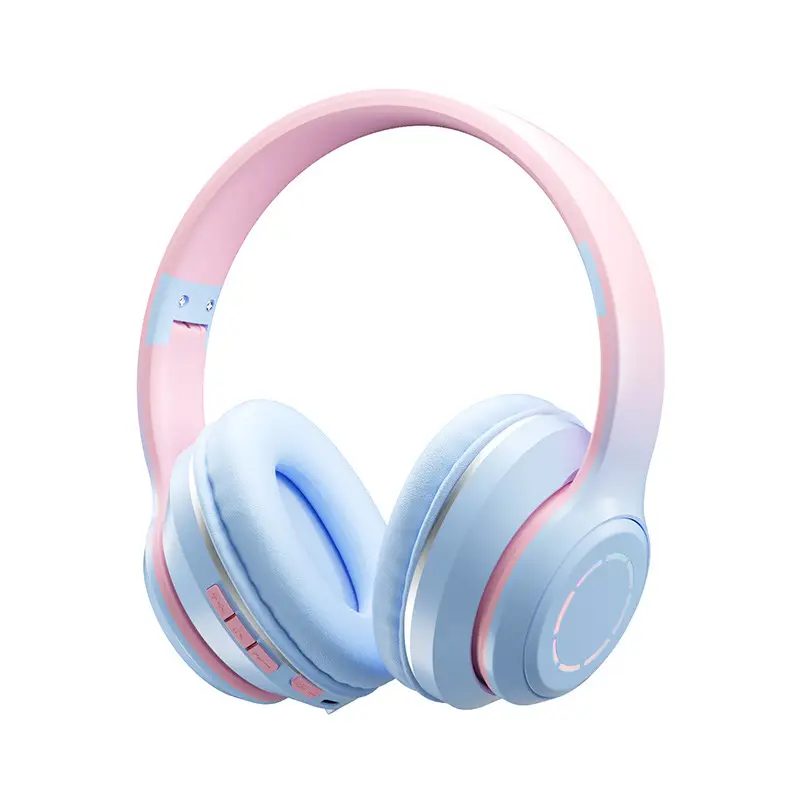 Wireless Bluetooth Headset Pink Gradient Luminous - Image 10