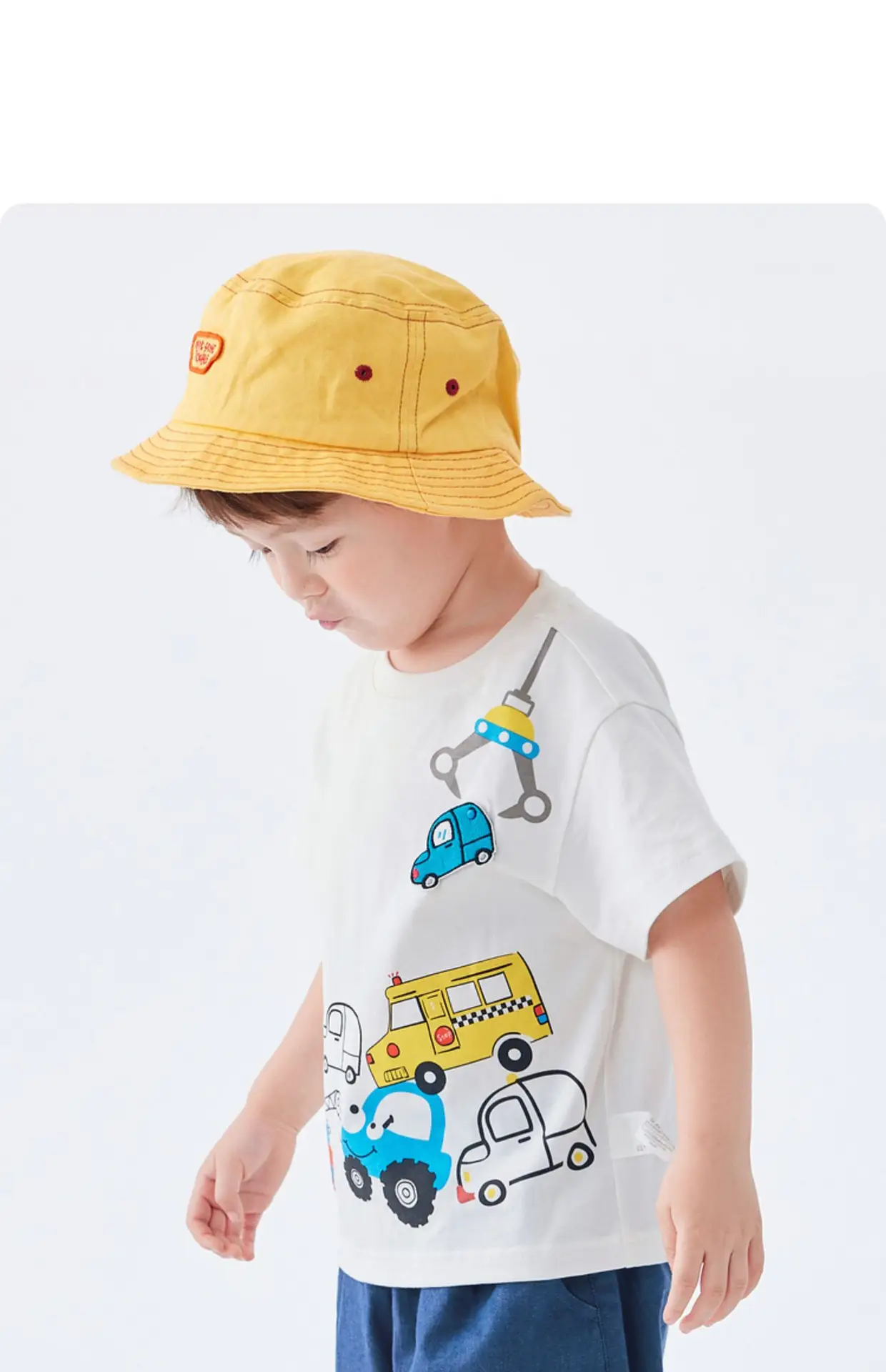 Kids Bus T-Shirt Blue Cotton 2025 Summer — feature 19