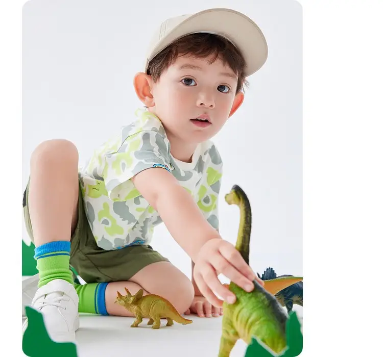 Kids Bus T-Shirt Blue Cotton 2025 Summer — feature 21