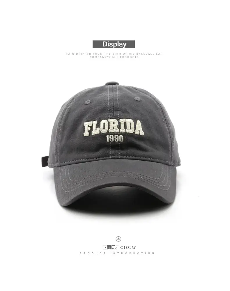 Florida Embroidered Cap for Men Women Summer Wear — feature 10