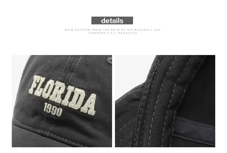 Florida Embroidered Cap for Men Women Summer Wear — feature 15