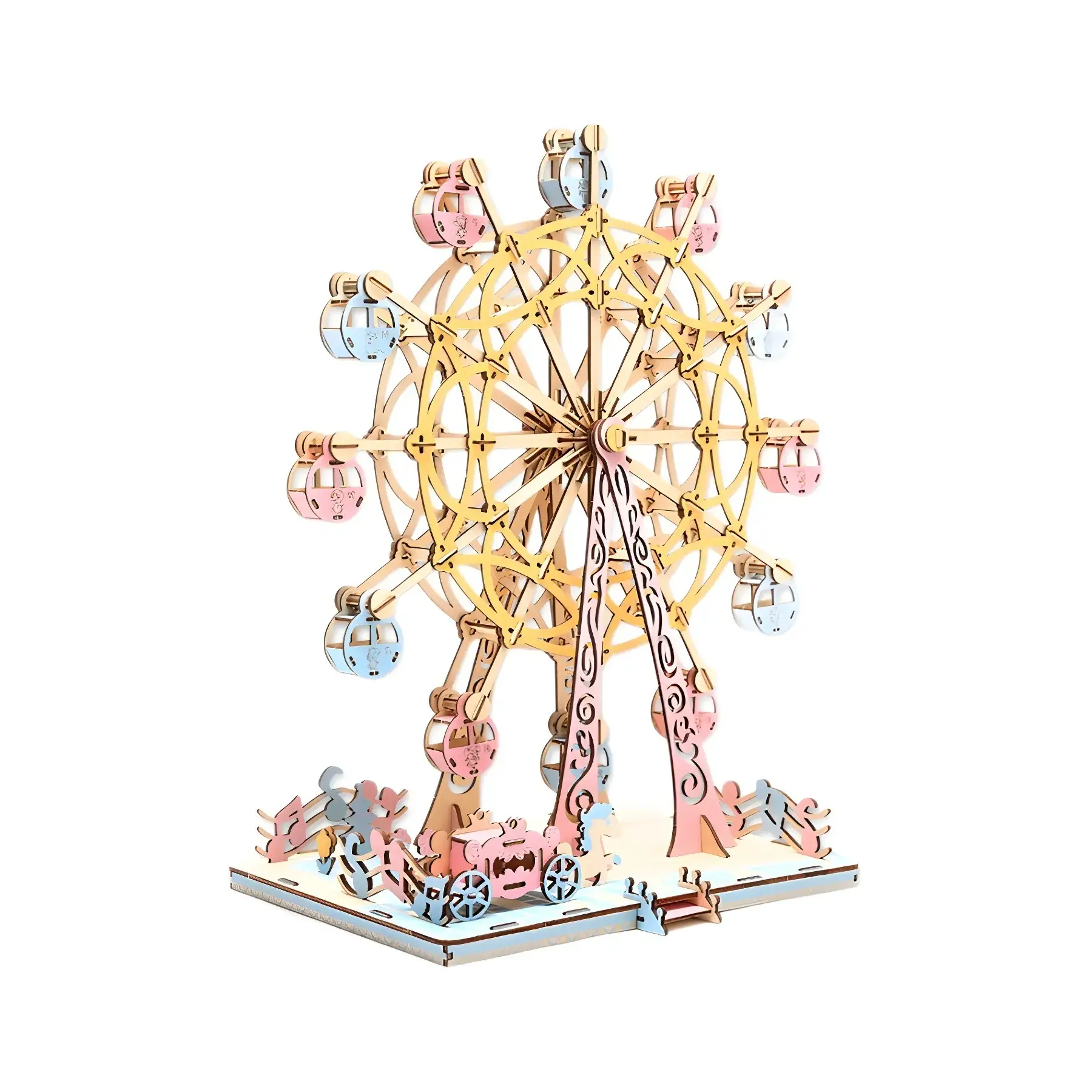 3D Wooden Ferris Wheel for Girls Educational Toy - Image 30