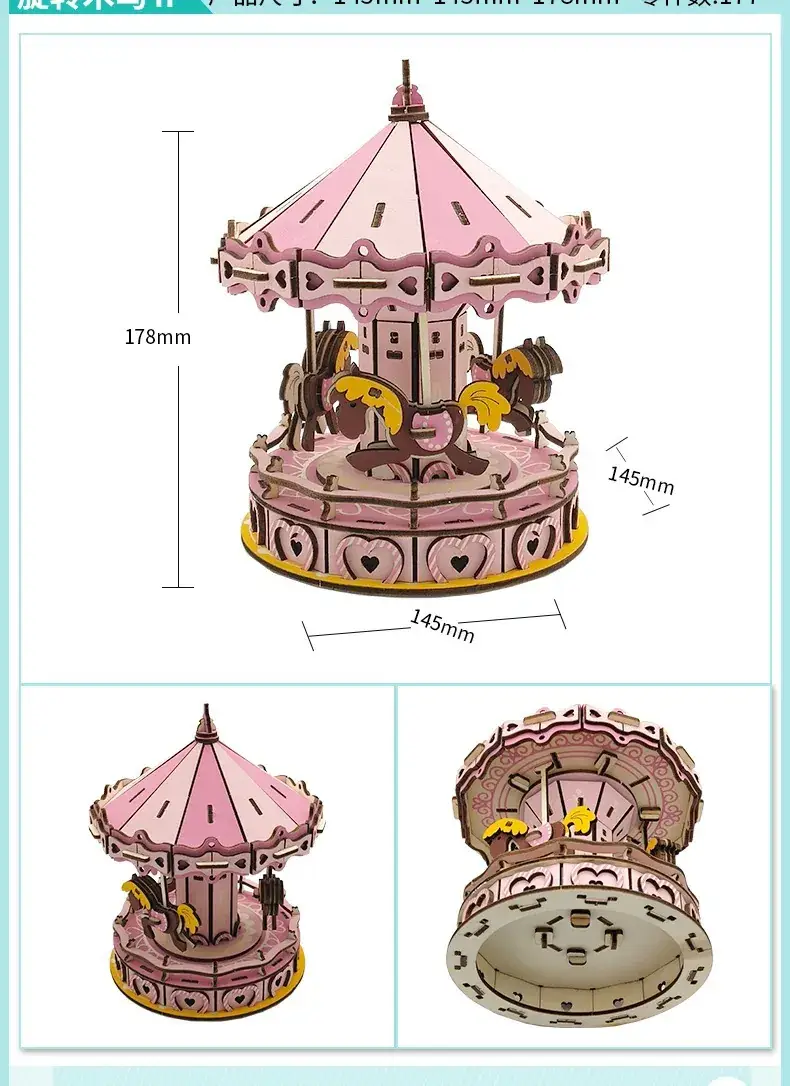3D Wooden Ferris Wheel for Girls Educational Toy — feature 14