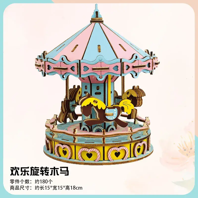 3D Wooden Ferris Wheel for Girls Educational Toy - Image 6