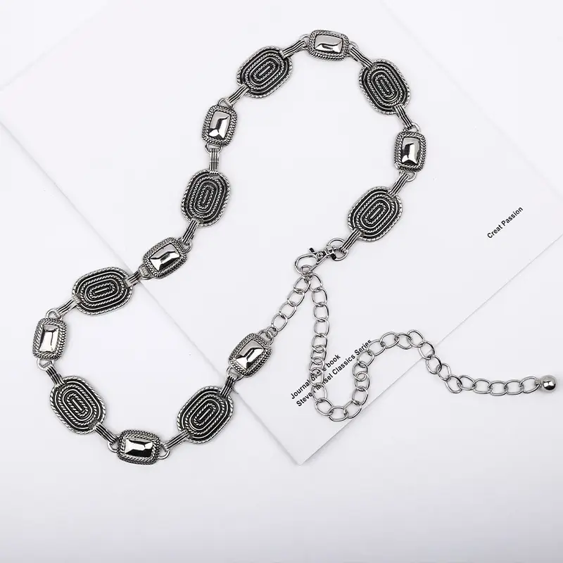 Women's Punk Metal Chain Necklace with Chain Strap - Image 4