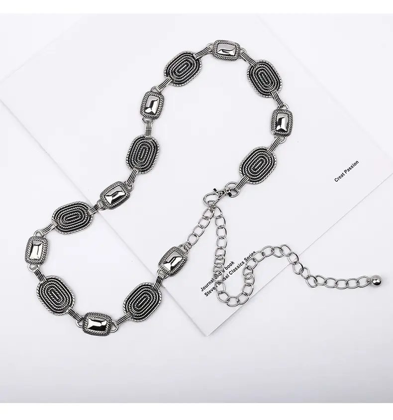 Women's Punk Metal Chain Necklace with Chain Strap β feature 11