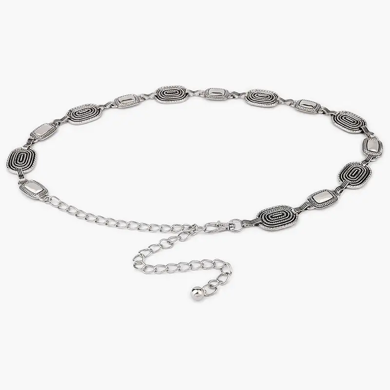 Women's Punk Metal Chain Necklace with Chain Strap