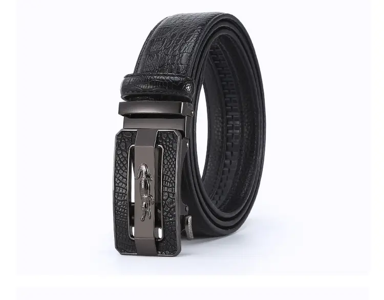 Men's Brown Crocodile Belt with Gold Buckle 2023 — feature 11
