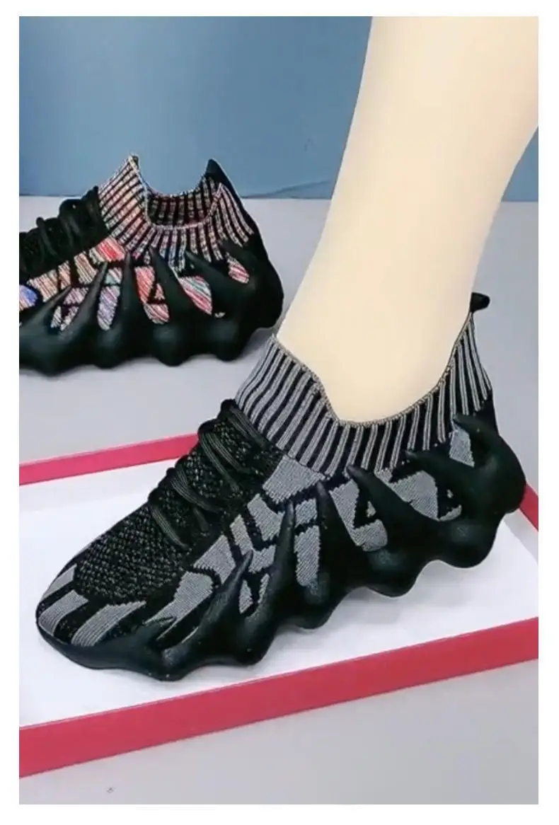 Women Flying Weaving Sneakers White Yellow Green 2023 — feature 10