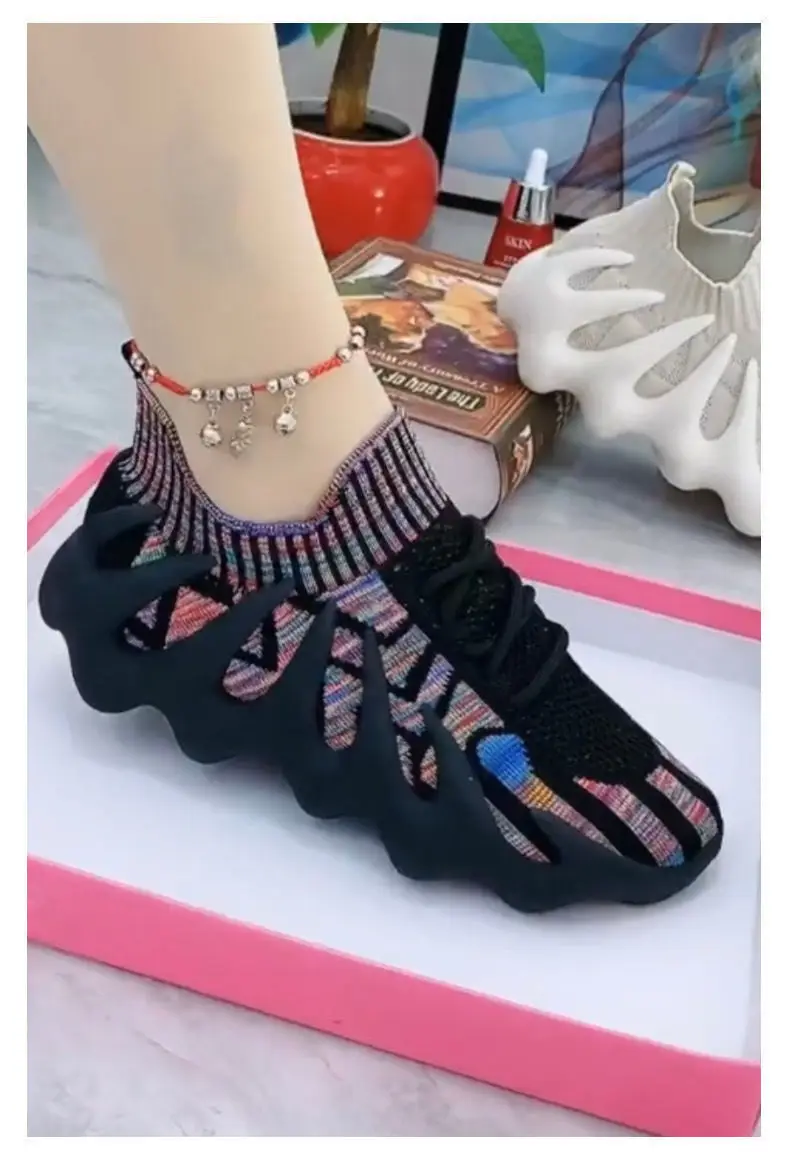 Women Flying Weaving Sneakers White Yellow Green 2023 — feature 6