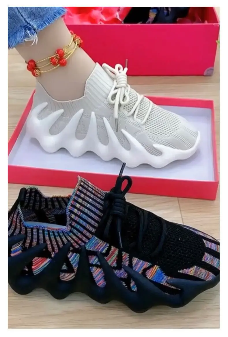 Women Flying Weaving Sneakers White Yellow Green 2023 — feature 8