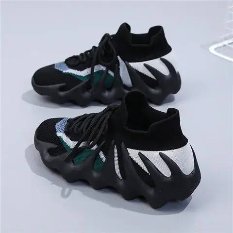 Women Flying Weaving Sneakers White Yellow Green 2023 - Image 3