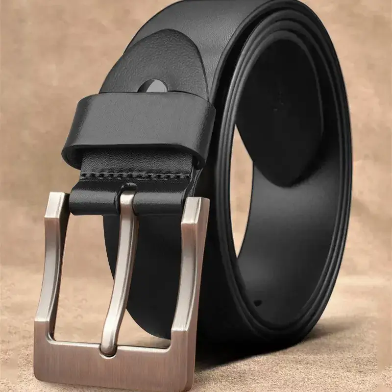 Retro Cowhide Belt Men's Pin Buckle Business Casual Belt - Image 4