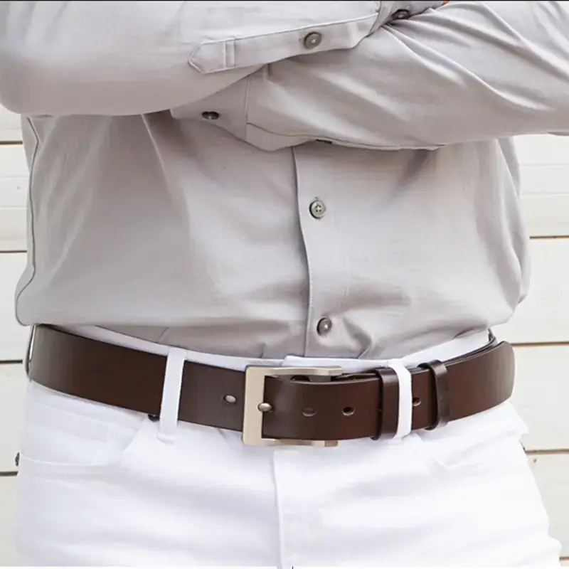 Retro Cowhide Belt Men's Pin Buckle Business Casual Belt - Image 5