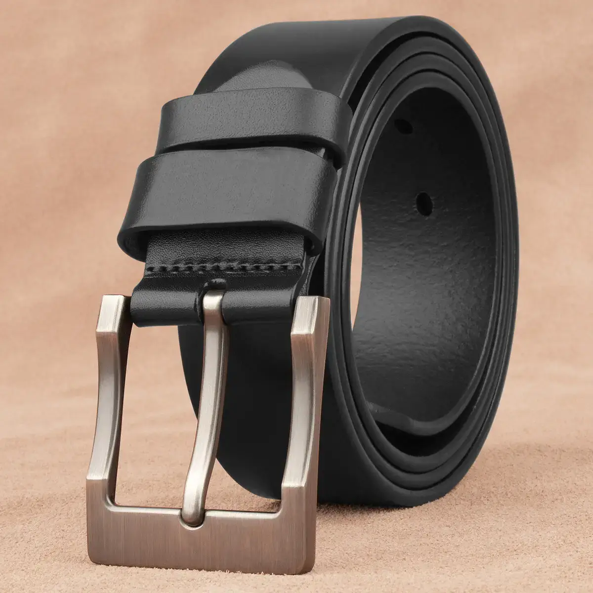 Retro Cowhide Belt Men's Pin Buckle Business Casual Belt - Image 2