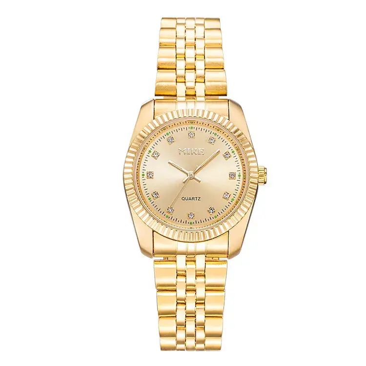 MK MIKE Gold Quartz Watch for Men Women Waterproof - Image 2