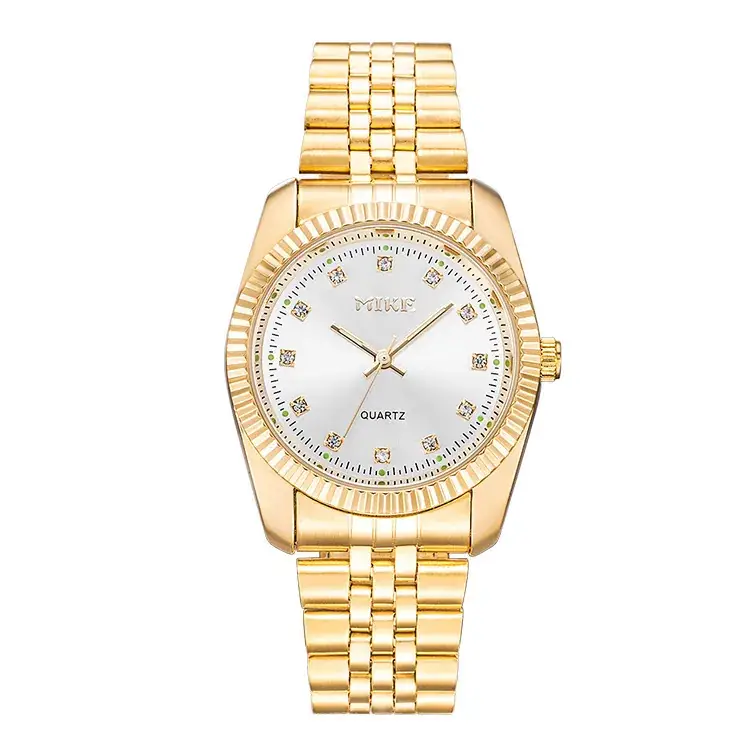 MK MIKE Gold Quartz Watch for Men Women Waterproof - Image 3