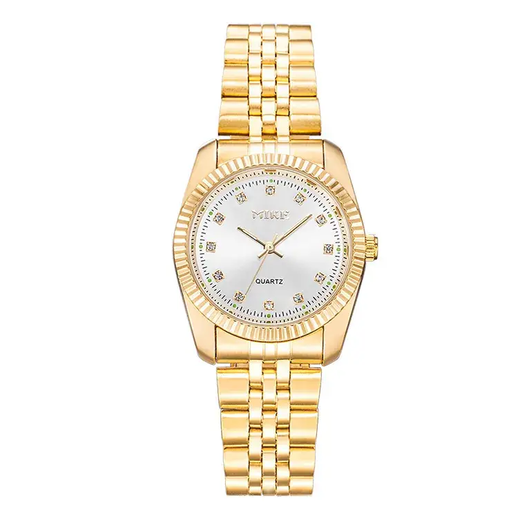 MK MIKE Gold Quartz Watch for Men Women Waterproof - Image 4