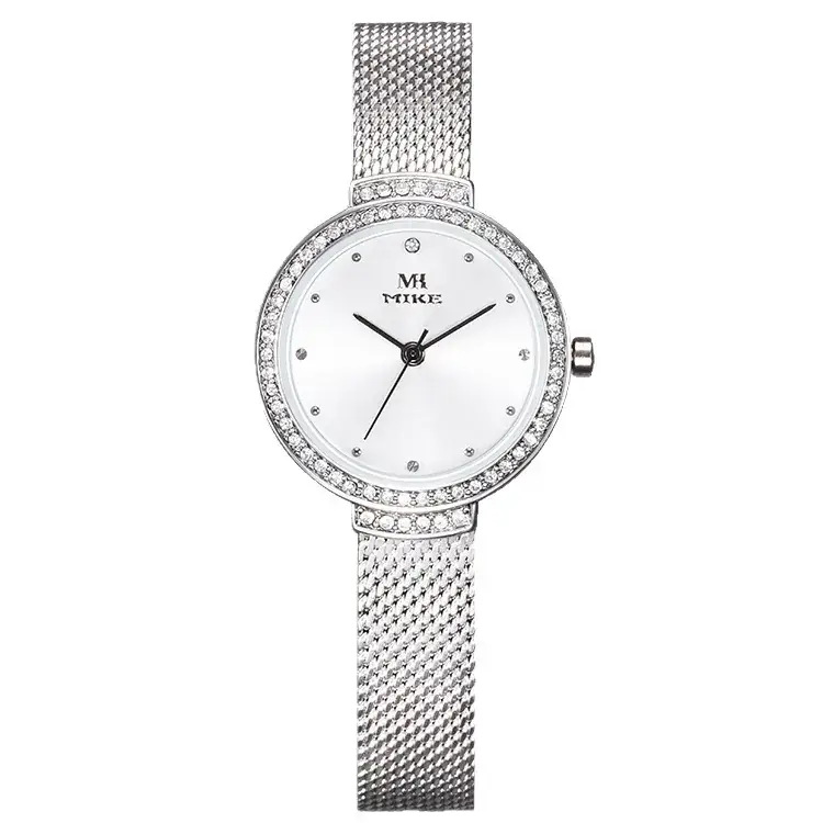 Women's Rose Gold Mesh Watch with Crystal Dial - Image 13