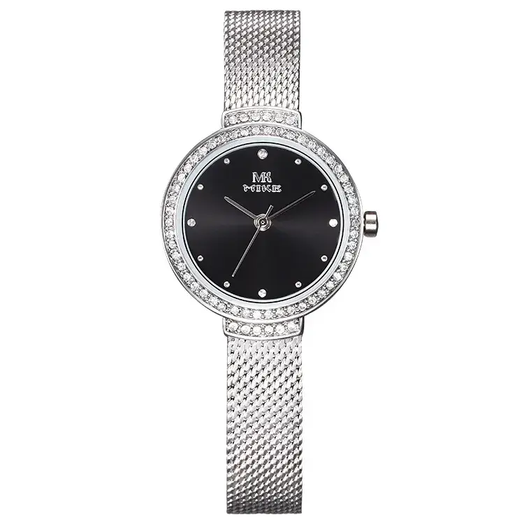 Women's Rose Gold Mesh Watch with Crystal Dial - Image 5