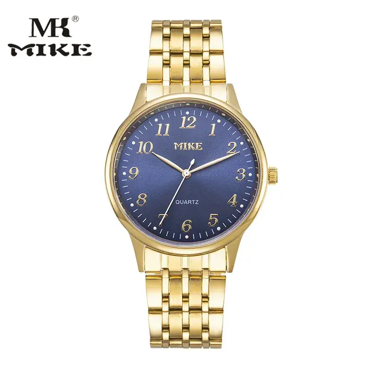 MK MIK E Gold Blue Dial Couple Watch - Image 11