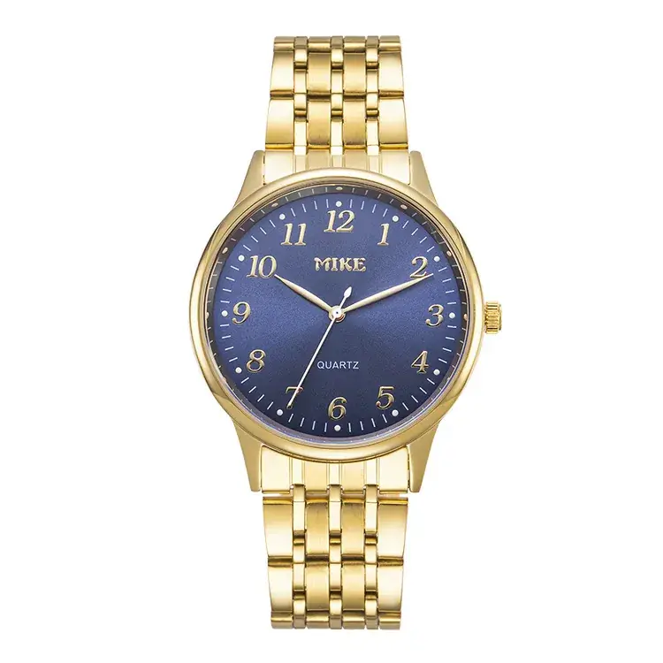 MK MIK E Gold Blue Dial Couple Watch - Image 3
