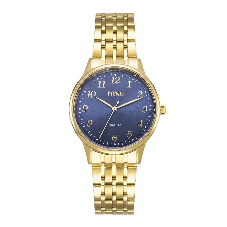 MK MIK E Gold Blue Dial Couple Watch - Image 7