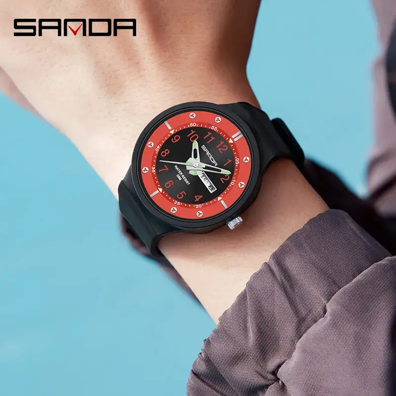 Sanda White LED Digital Analog Watch for Girls - Image 8