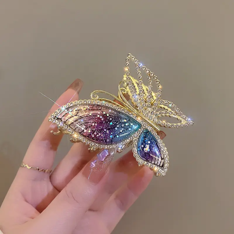 Crystal Butterfly Hair Clip for Women Summer High End — feature 8