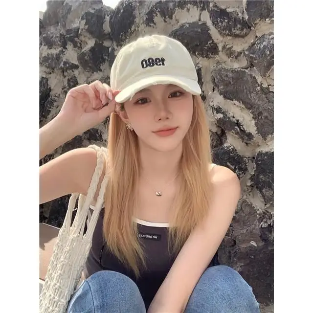 Women's White Gold 1980 Baseball Cap Full Wig