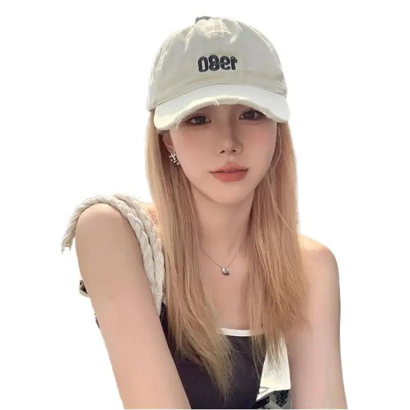 Women's White Gold 1980 Baseball Cap Full Wig