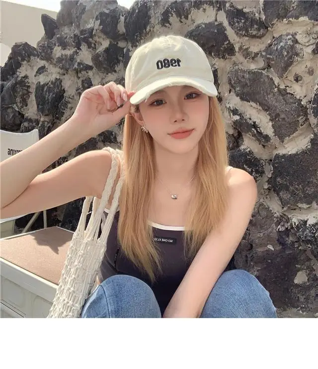 Women's White Gold 1980 Baseball Cap Full Wig — feature 5