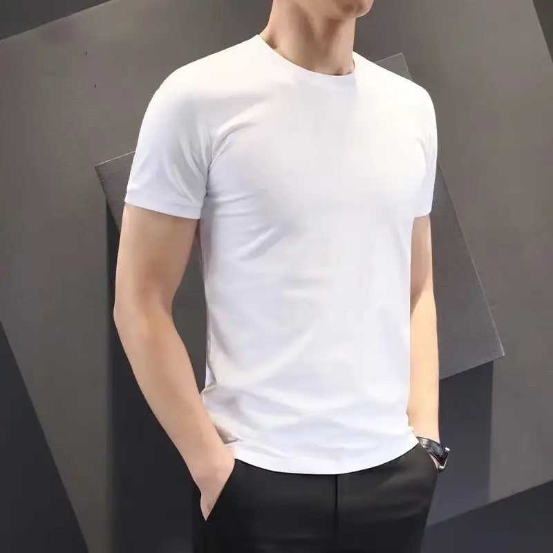 Men Navy Slim Fit T-Shirt 140g Polyester - Image 2