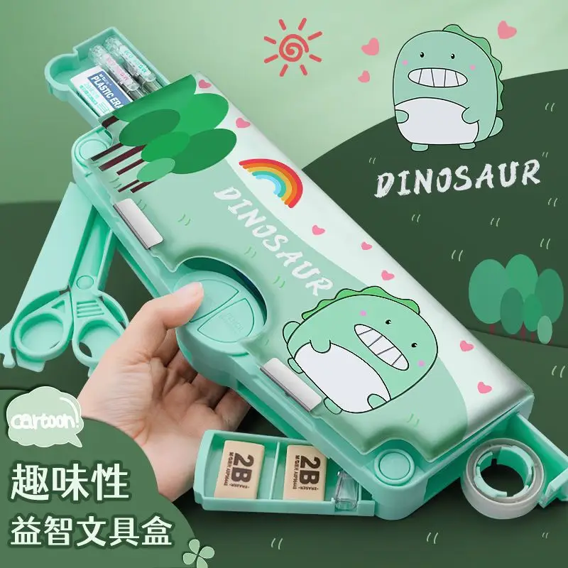 Multifunctional Stationery Men's Box Primary School Button Office Box Pencil Box Girls High-value ins Internet Celebrity Same Style - Image 20