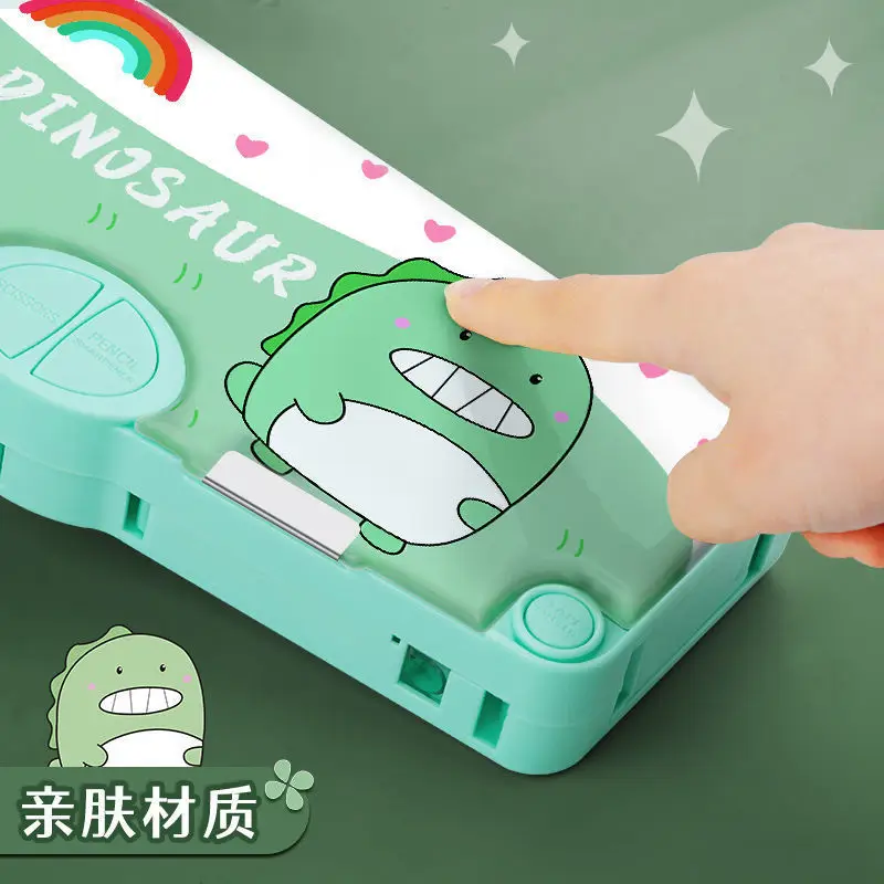 Multifunctional Stationery Men's Box Primary School Button Office Box Pencil Box Girls High-value ins Internet Celebrity Same Style - Image 21