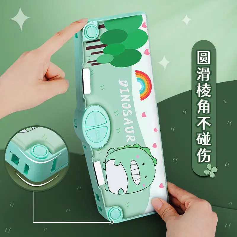 Multifunctional Stationery Men's Box Primary School Button Office Box Pencil Box Girls High-value ins Internet Celebrity Same Style - Image 23