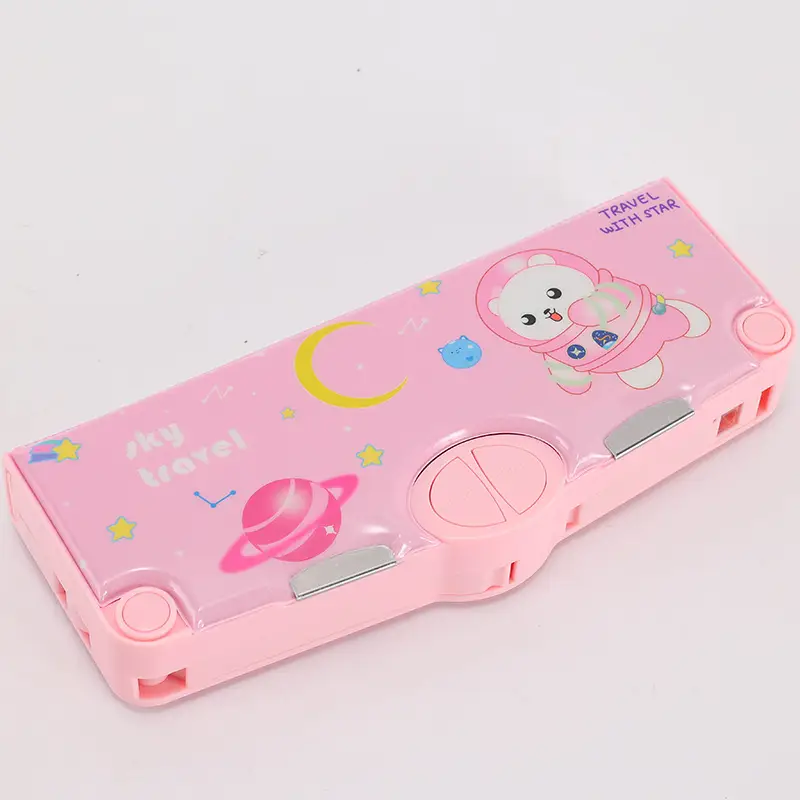 Single-sided [multi-function button] pink space bear